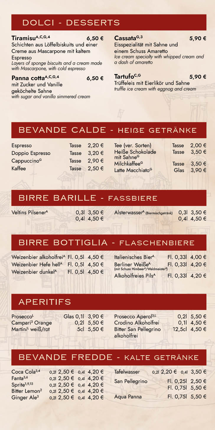 Trattoria Paesana Ludwigsfelde Speisekarte 3